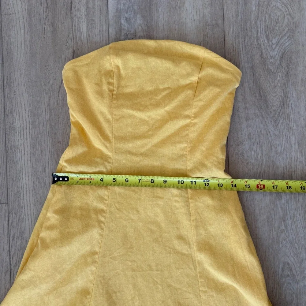 Strapless Yellow Maxi Dress